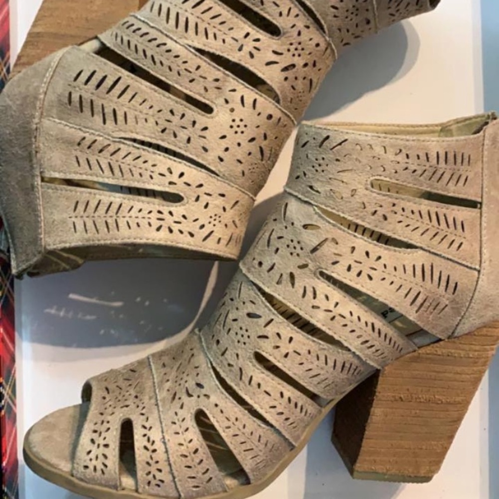 Tan with a 2 inch heel